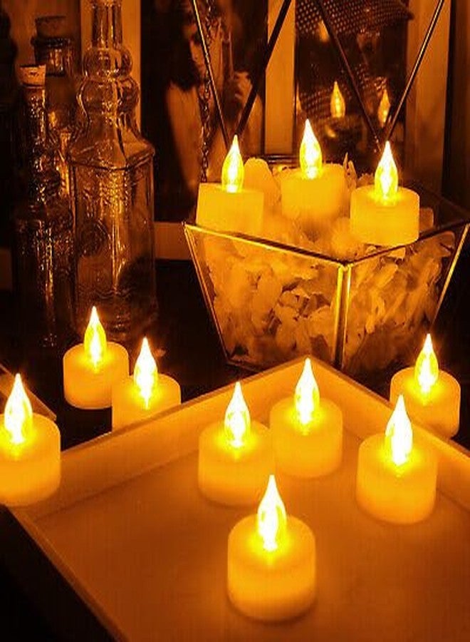 SEER Candle Light 24 Pcs Acrylic Flameless & Smokeless Decorative Tea Light Candles, Perfect for Home Decoration, Diwali Light - Image 1